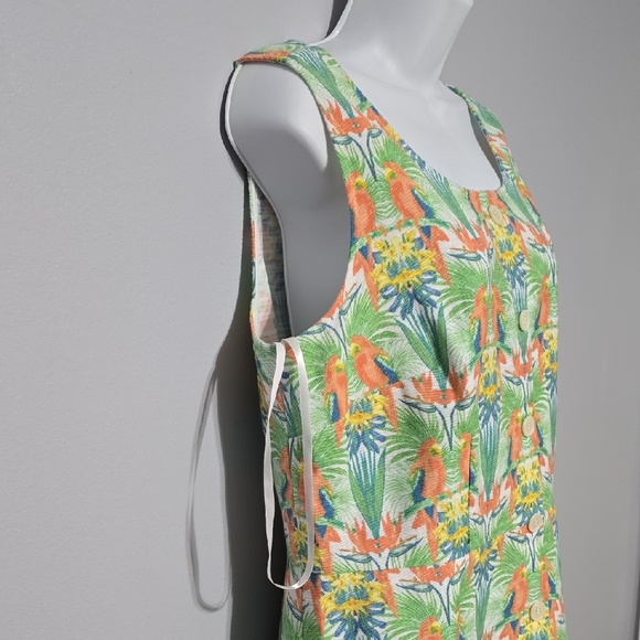 Talbots Tropical Print Shift Dress - Picture 4 of 9